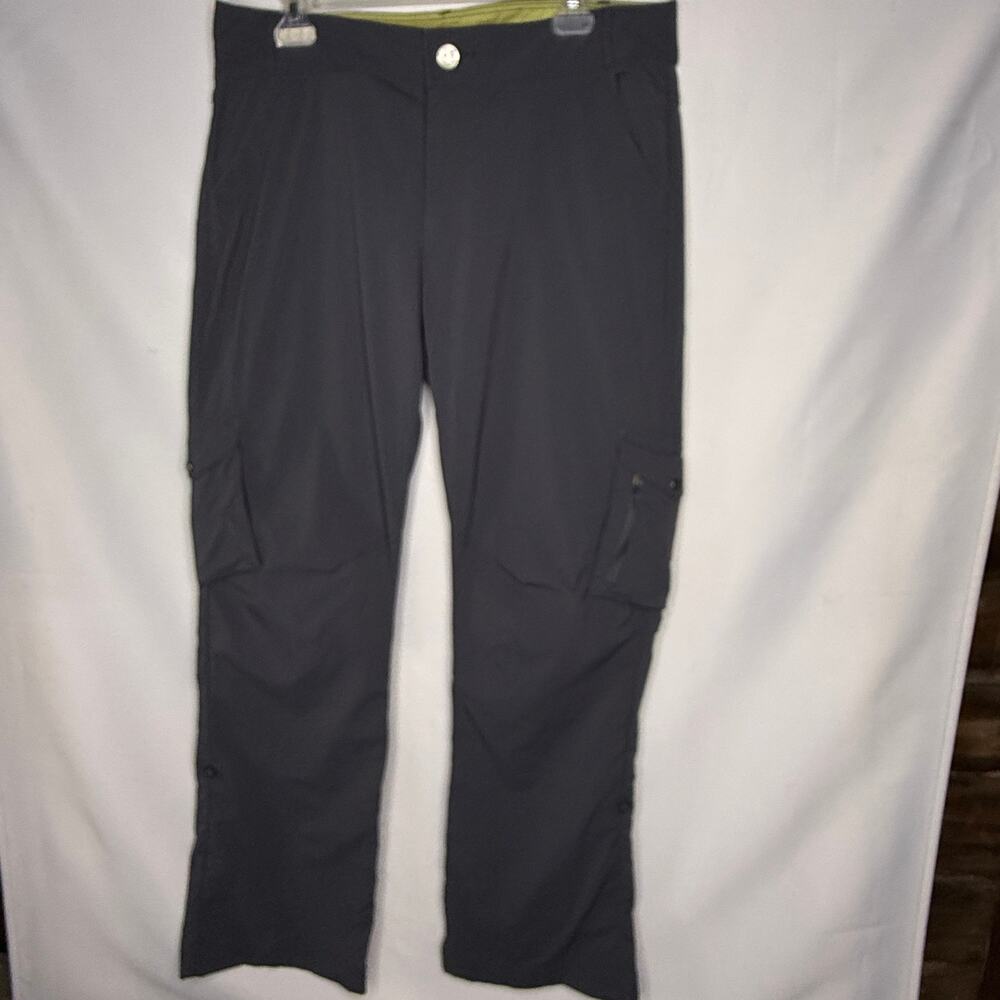 REI Co-op Womens Size 14 Grey UPF 50 Stretch Roll Up Cargo Hiking Pants